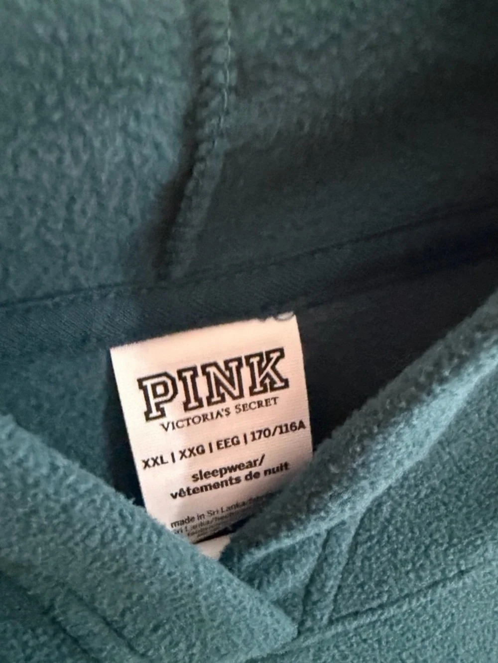 PINK Victoria's Secret Size XXL Teal Sweatshirt and Matching Short Set